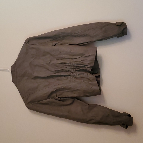 Grey Faux Leather Jacket - Picture 3 of 8